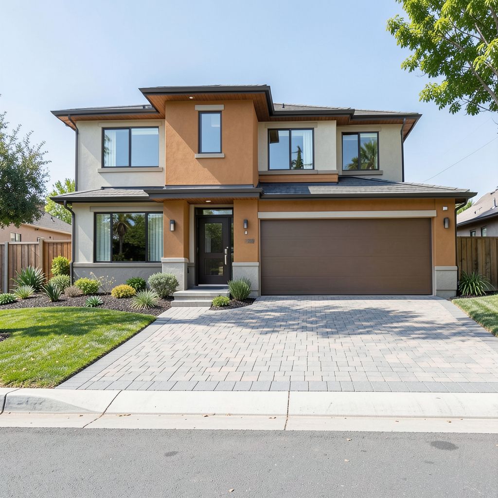 Home remodeling in Sunnyvale Santa Clara County features a modern ranch-style home with a resort-style pool outdoor kitchen and patio newly renovated with fresh paint windows and premium finishes